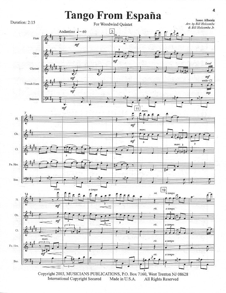 Albeniz, I :: Preludio & Tango From Espana