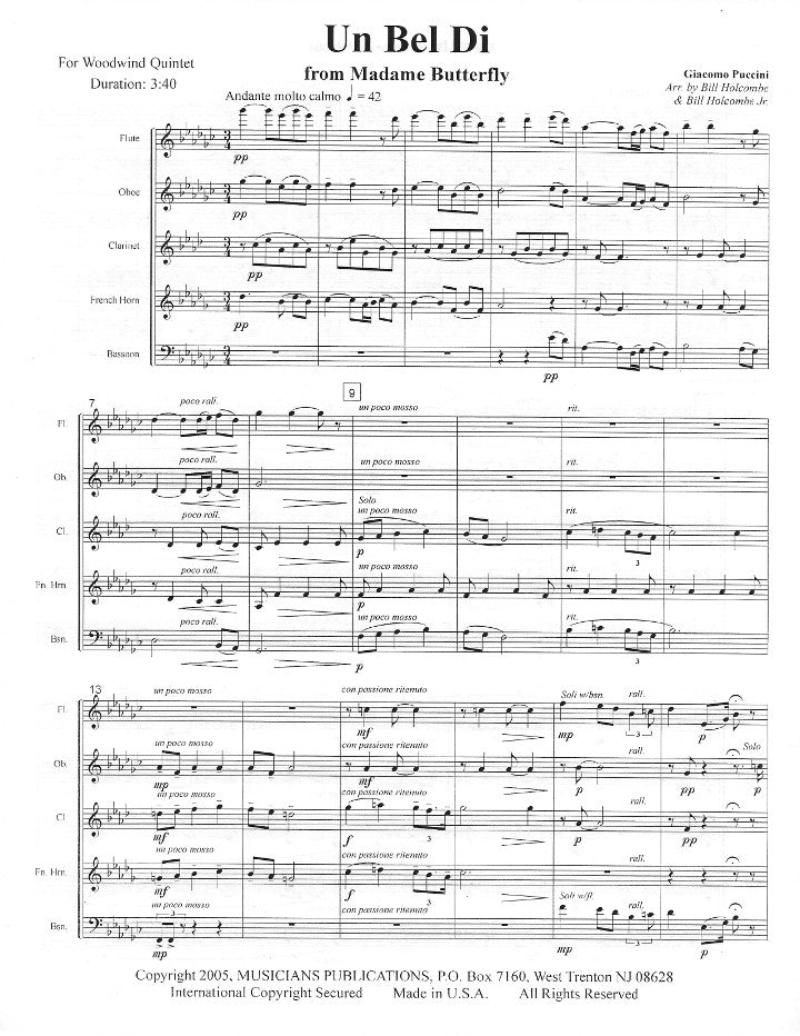 Puccini, G :: Un Bel Di