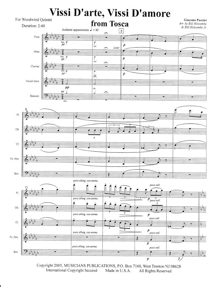Puccini, G :: Vissi D'arte, Vissi D'amore