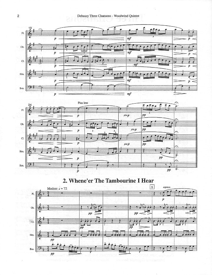 Debussy, C :: Three Chansons