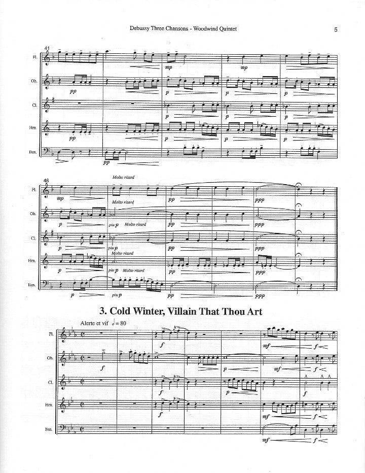 Debussy, C :: Three Chansons