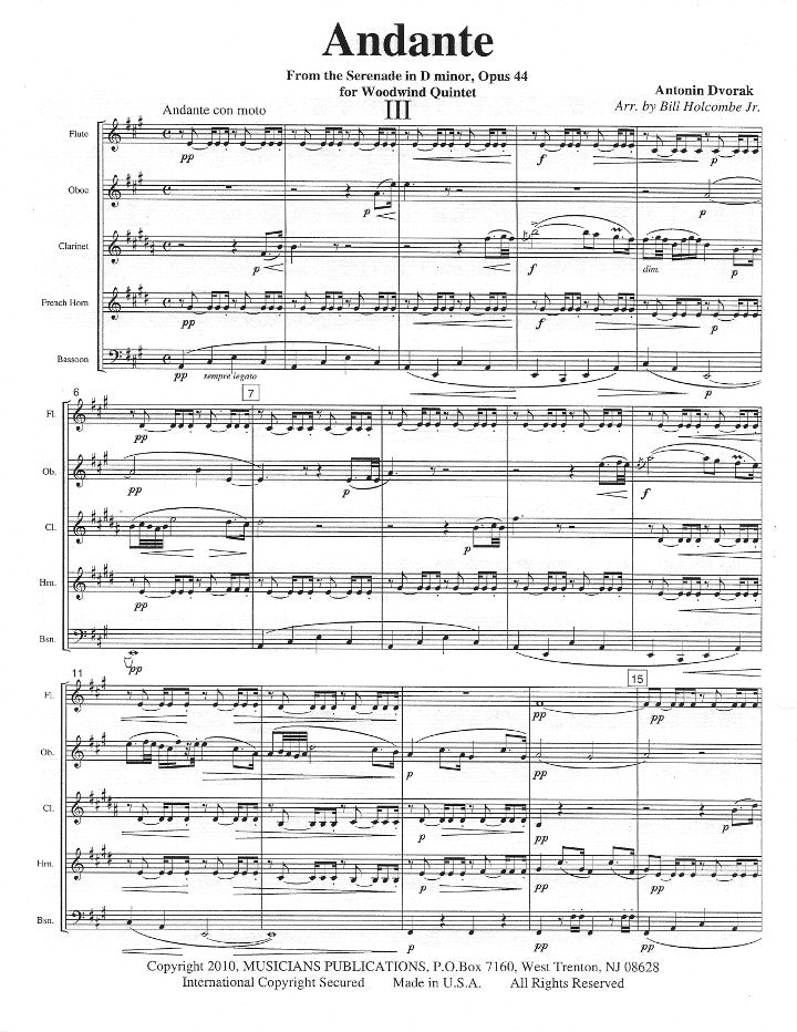 Dvorak, A :: Andante