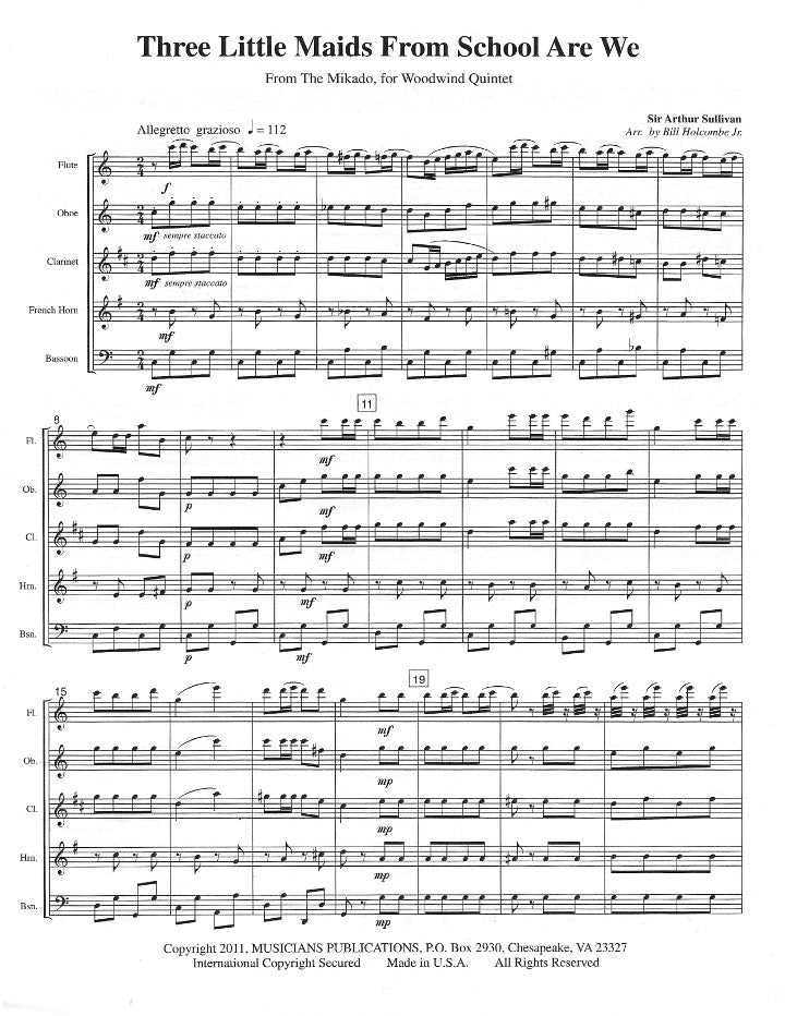 Sullivan, A :: Three Little Maids From School Are We