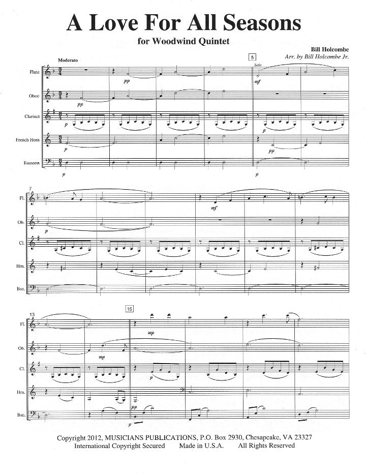 Holcombe, B :: A Love For All Seasons