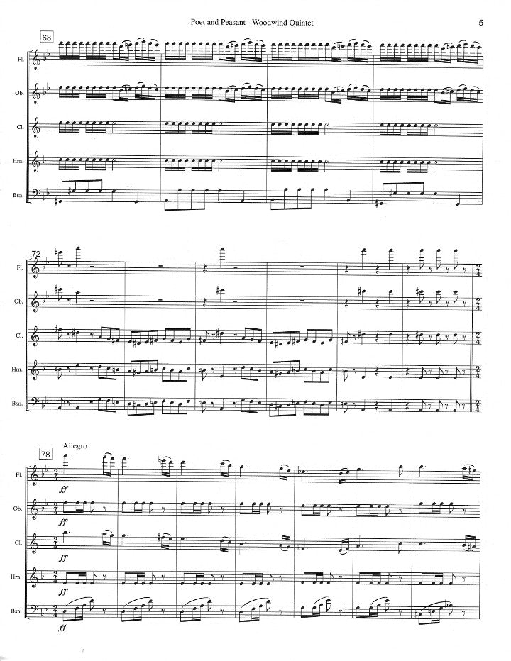 von Suppe, F :: Poet and Peasant: Overture