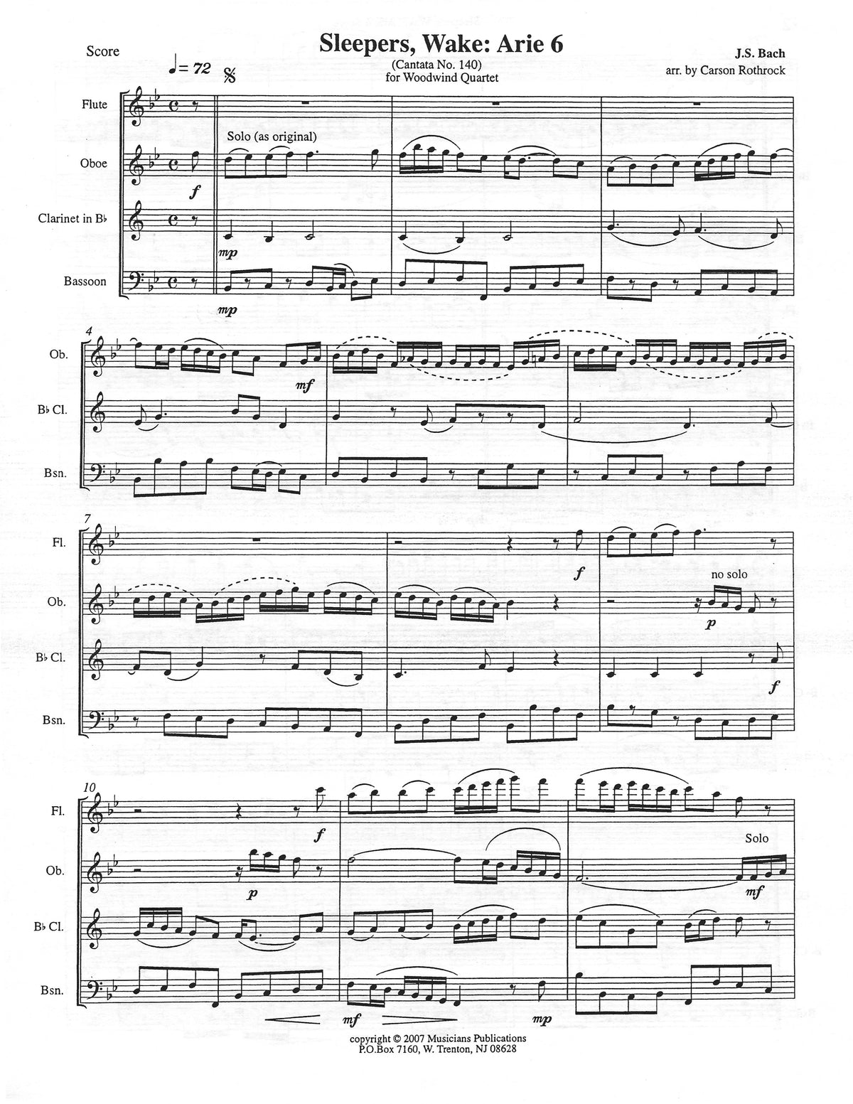 Bach, JS :: Sleepers, Wake: Arie 6
