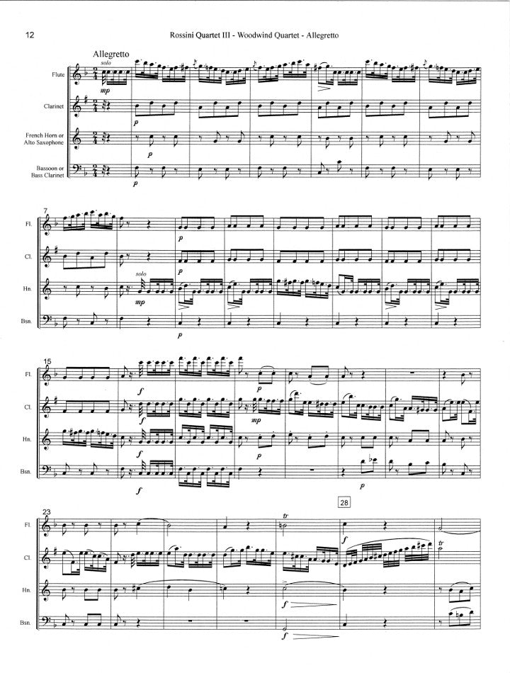Rossini, G :: Quartet III