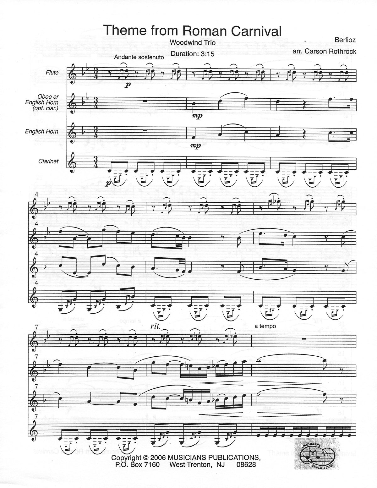 Berlioz, H :: Theme from Roman Carnival