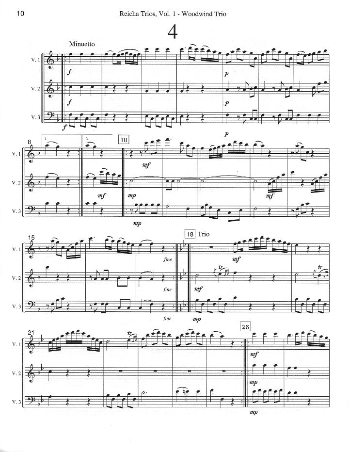 Reicha, A :: Twenty Four Trios Opus 82 - Volume 1