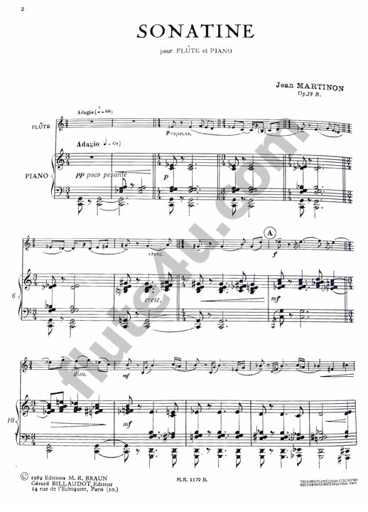 Martinon, J :: Sonatine