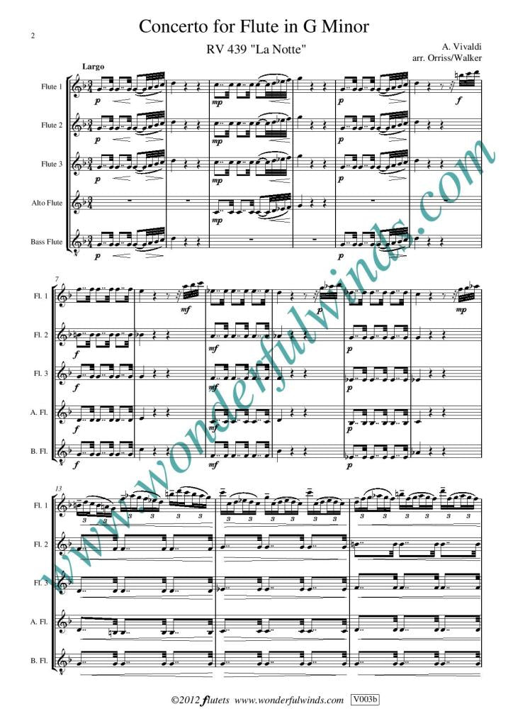 Vivaldi, A :: Flute Concerto in G minor 'La Notte'