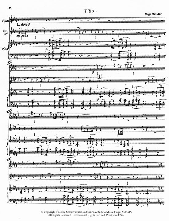 Kauder, H :: Trio (1951)