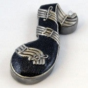 Cloisonne Box - Enameled Black & Silver Music Note