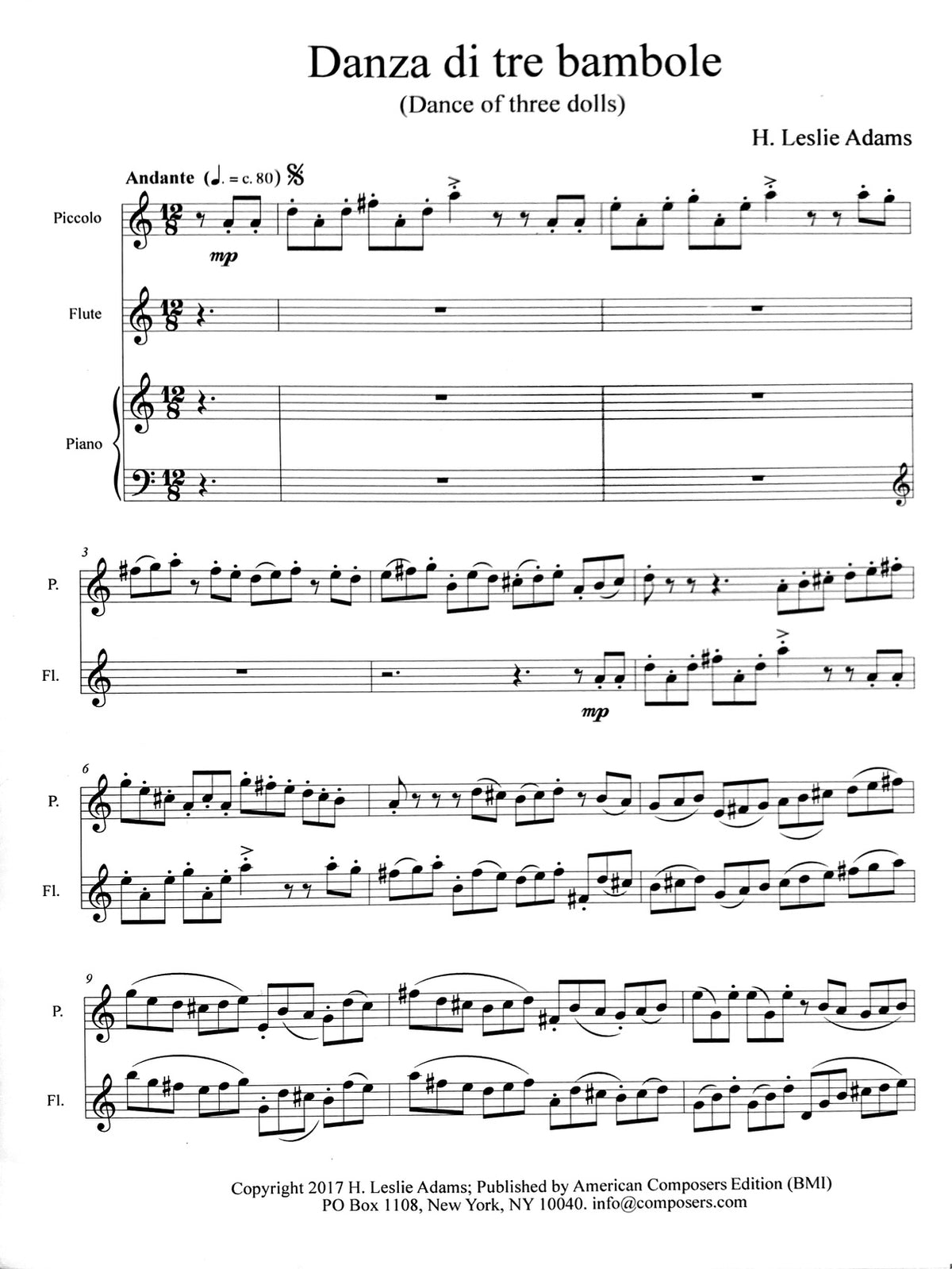 Adams, HL :: Danza di tre bambole [Dance of three dolls]
