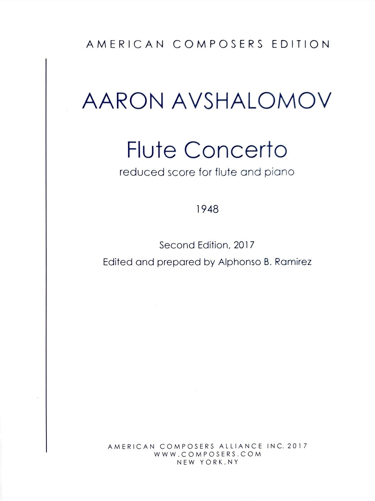 Avshalomov, A :: Flute Concerto