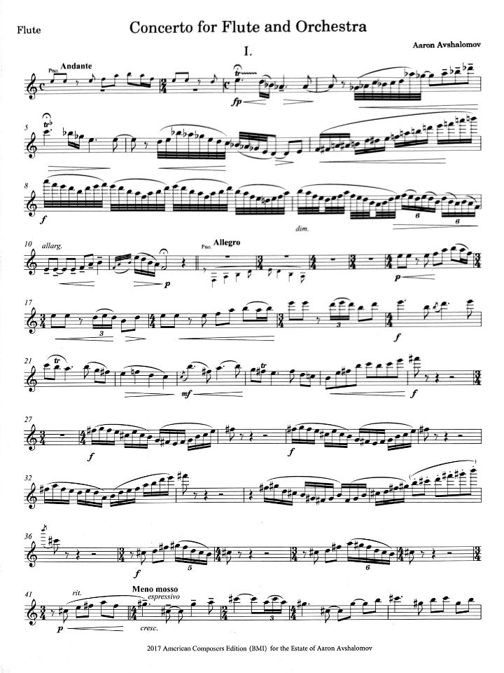 Avshalomov, A :: Flute Concerto