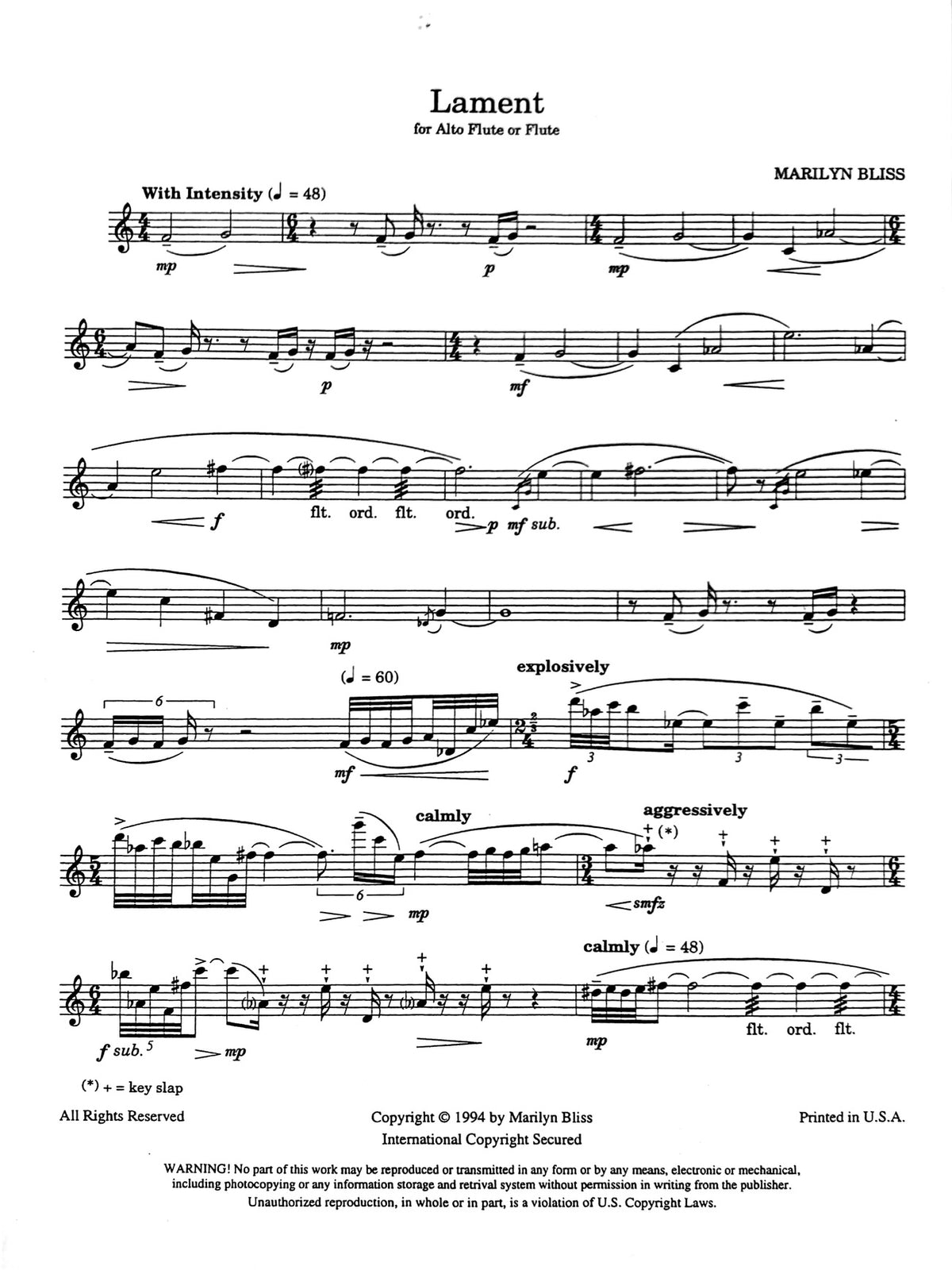 Bliss, M :: Lament