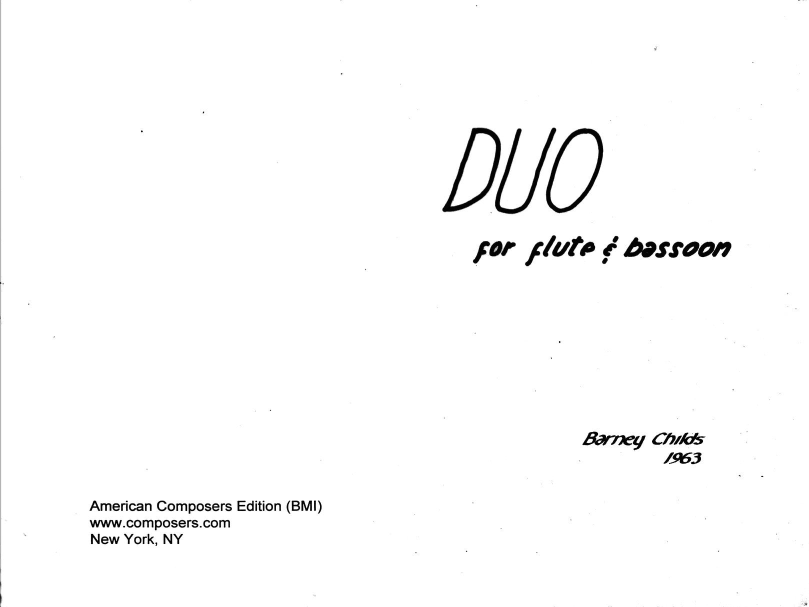Childs, B :: Duo