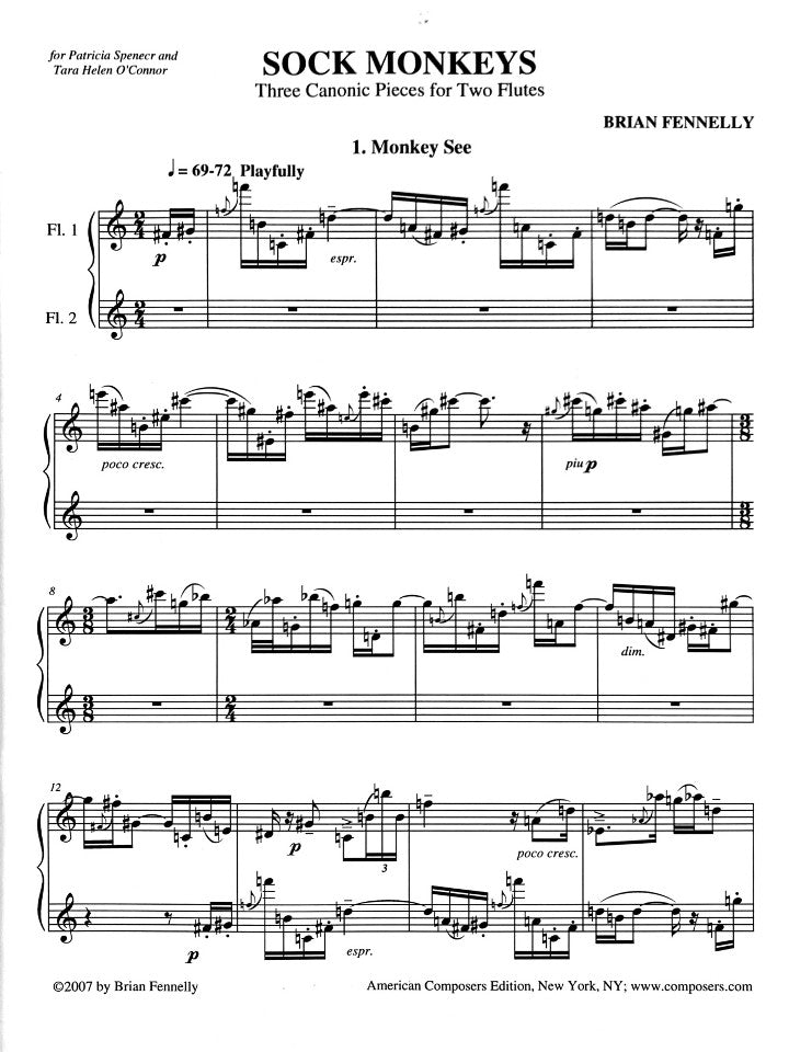 Fennelly, B :: Sock Monkeys: Three canonic pieces