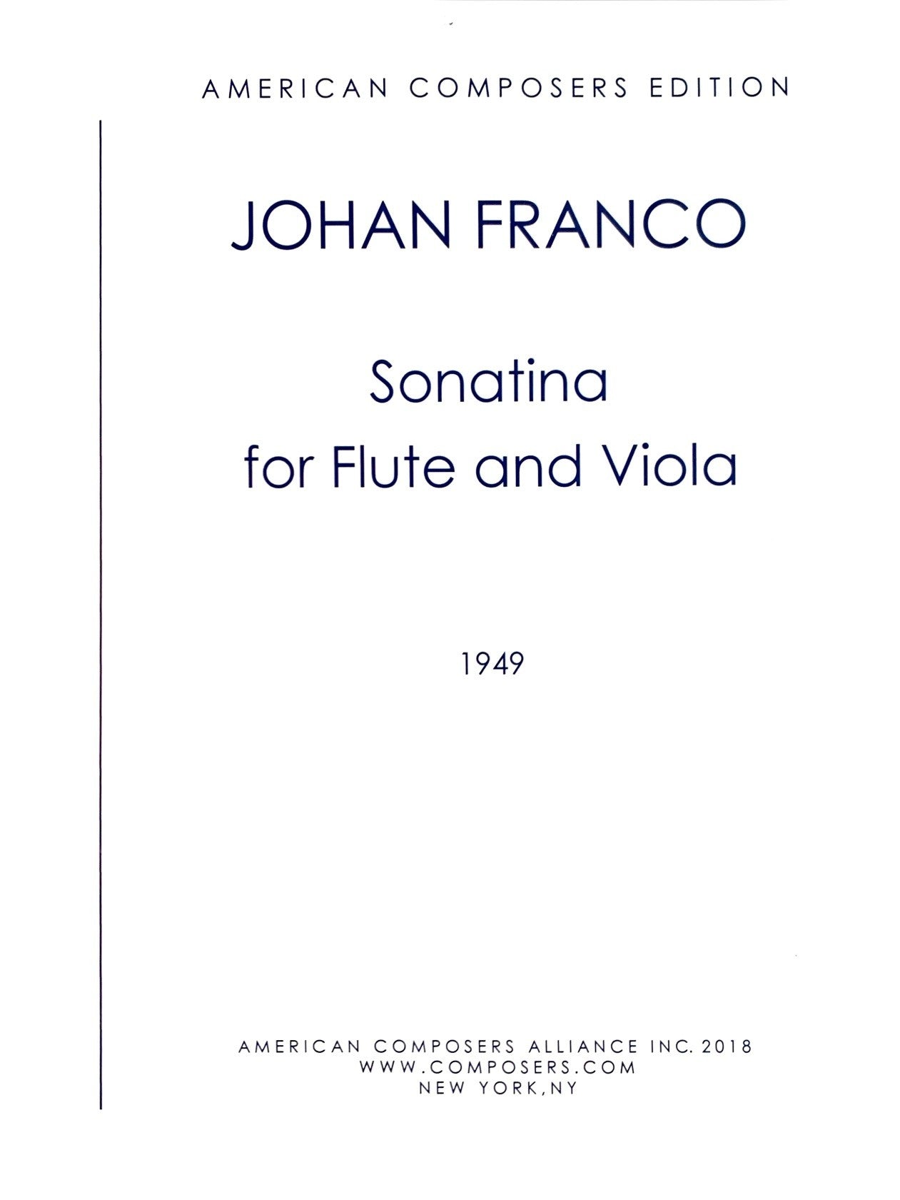 Franco, J :: Sonatina
