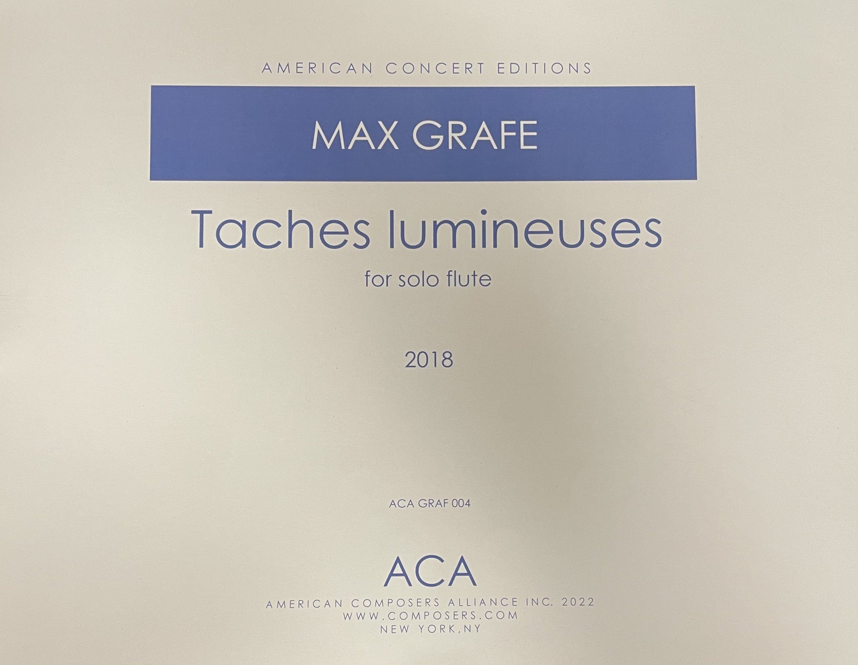 Grafe, M :: Taches lumineuses