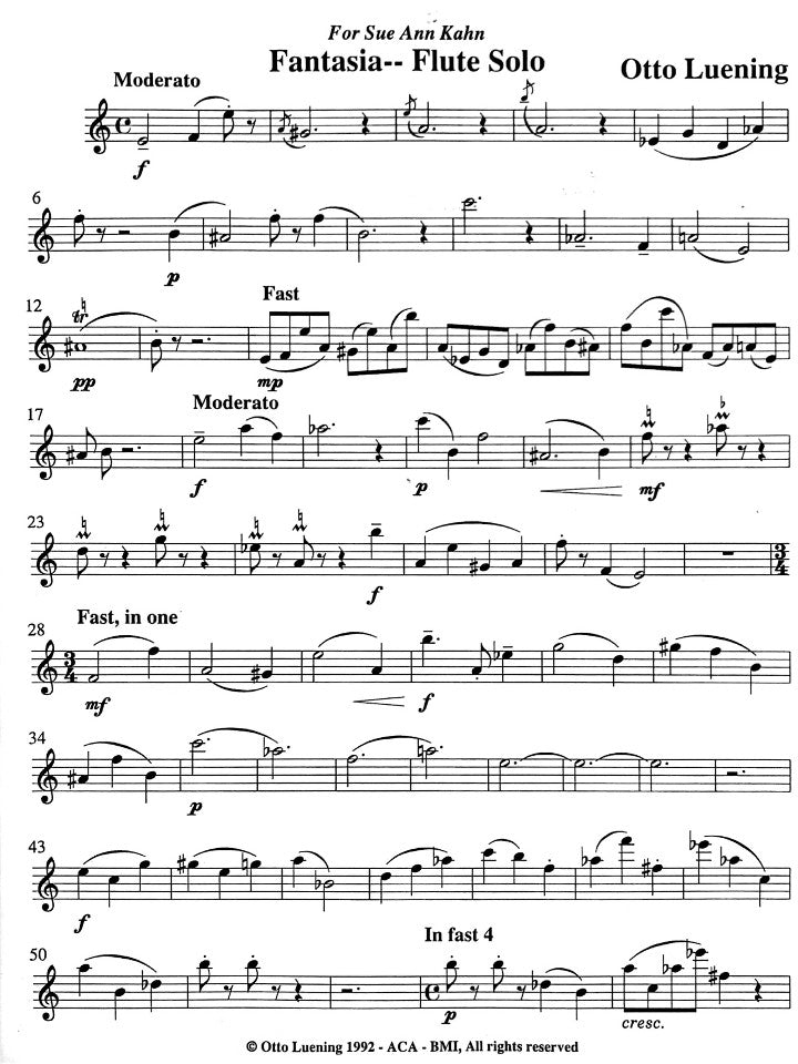 Luening, O :: Fantasia