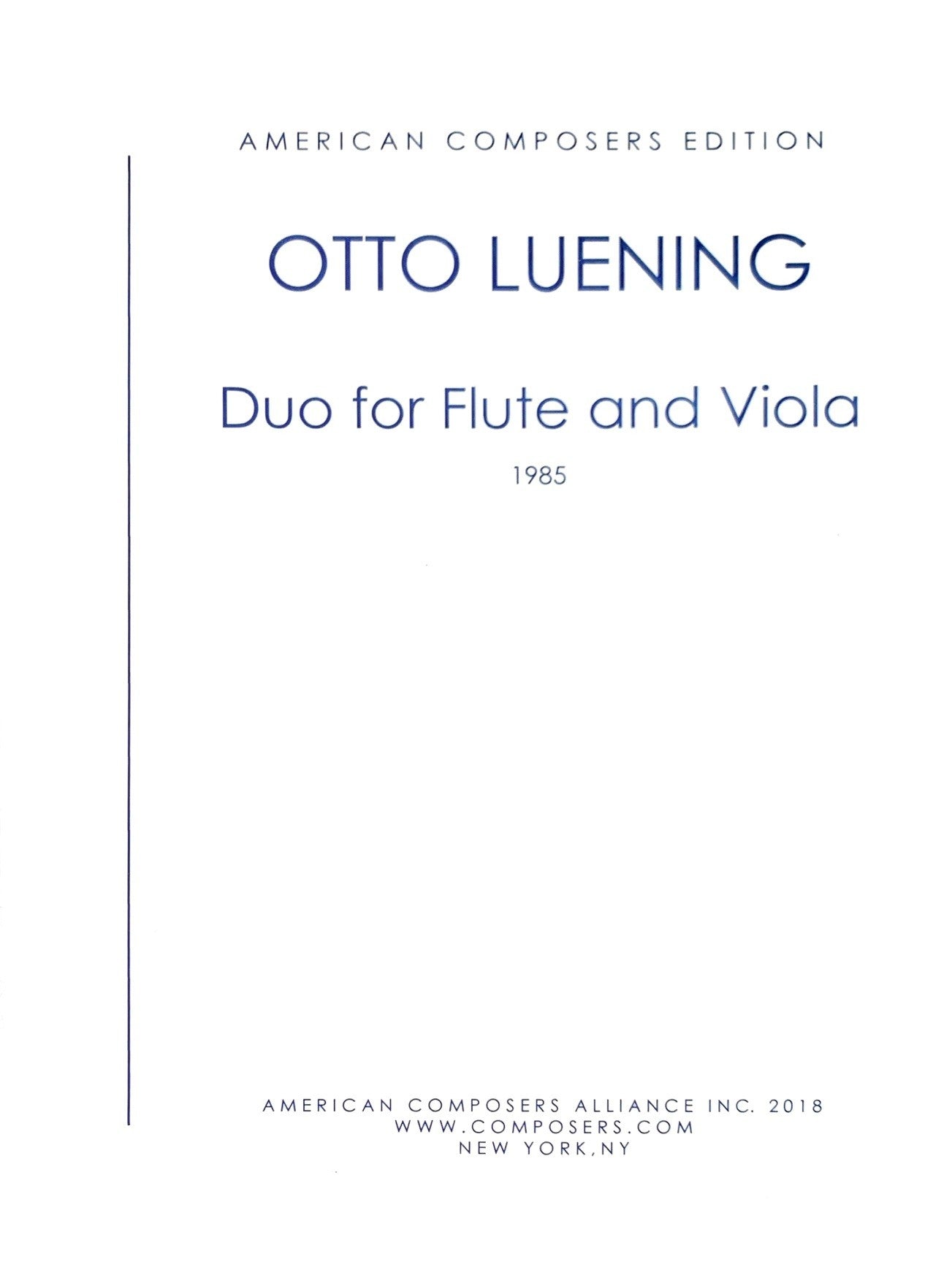 Luening, O :: Duo