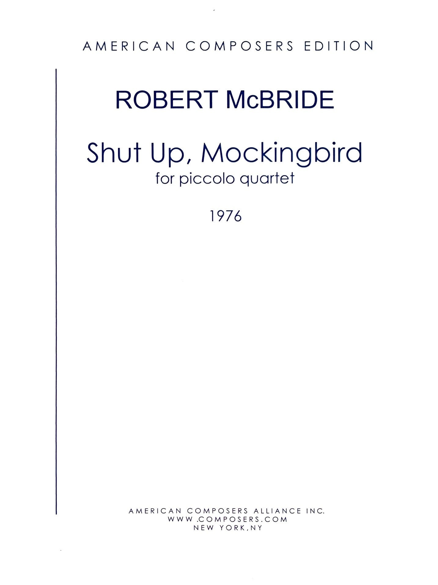McBride, R :: Shut Up, Mockingbird