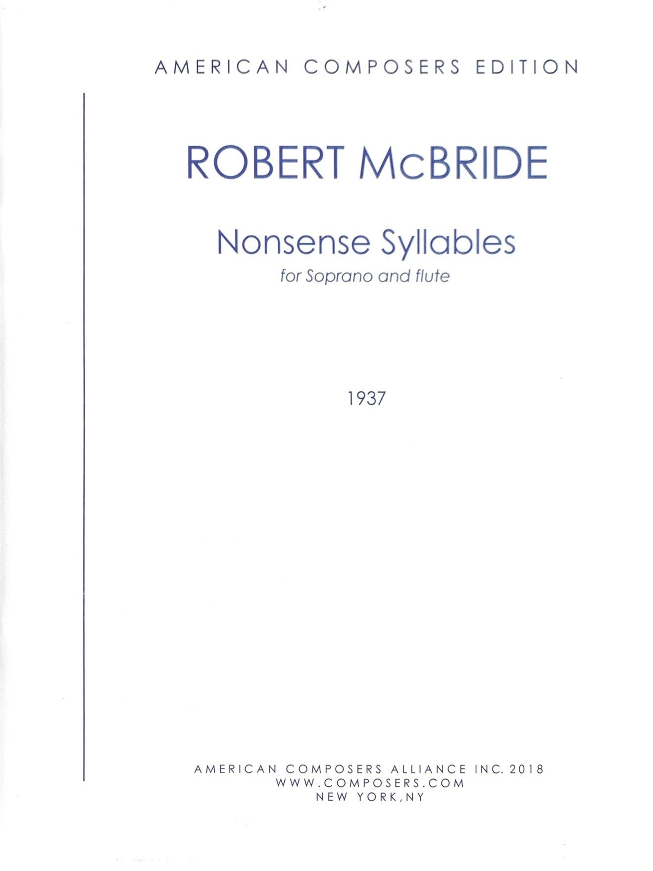 McBride, R :: Nonsense Syllables