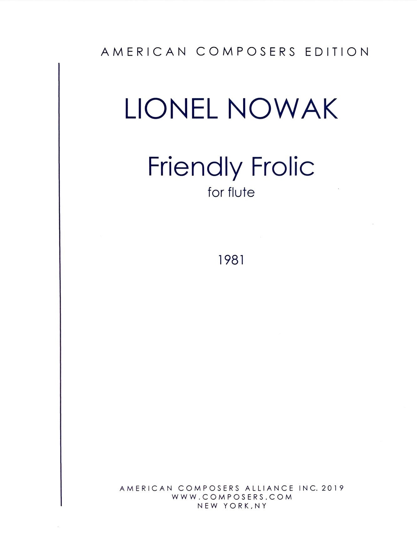 Nowak, L :: Friendly Frolic