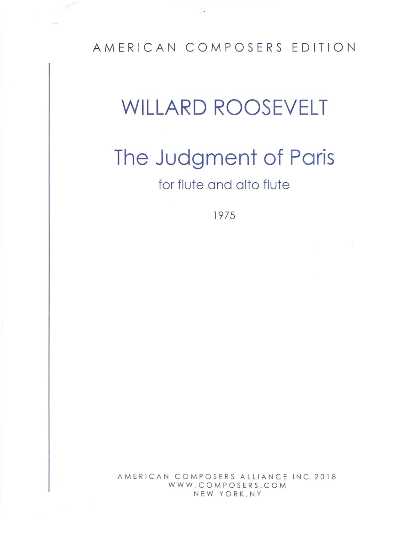 Roosevelt, W :: The Judgment of Paris