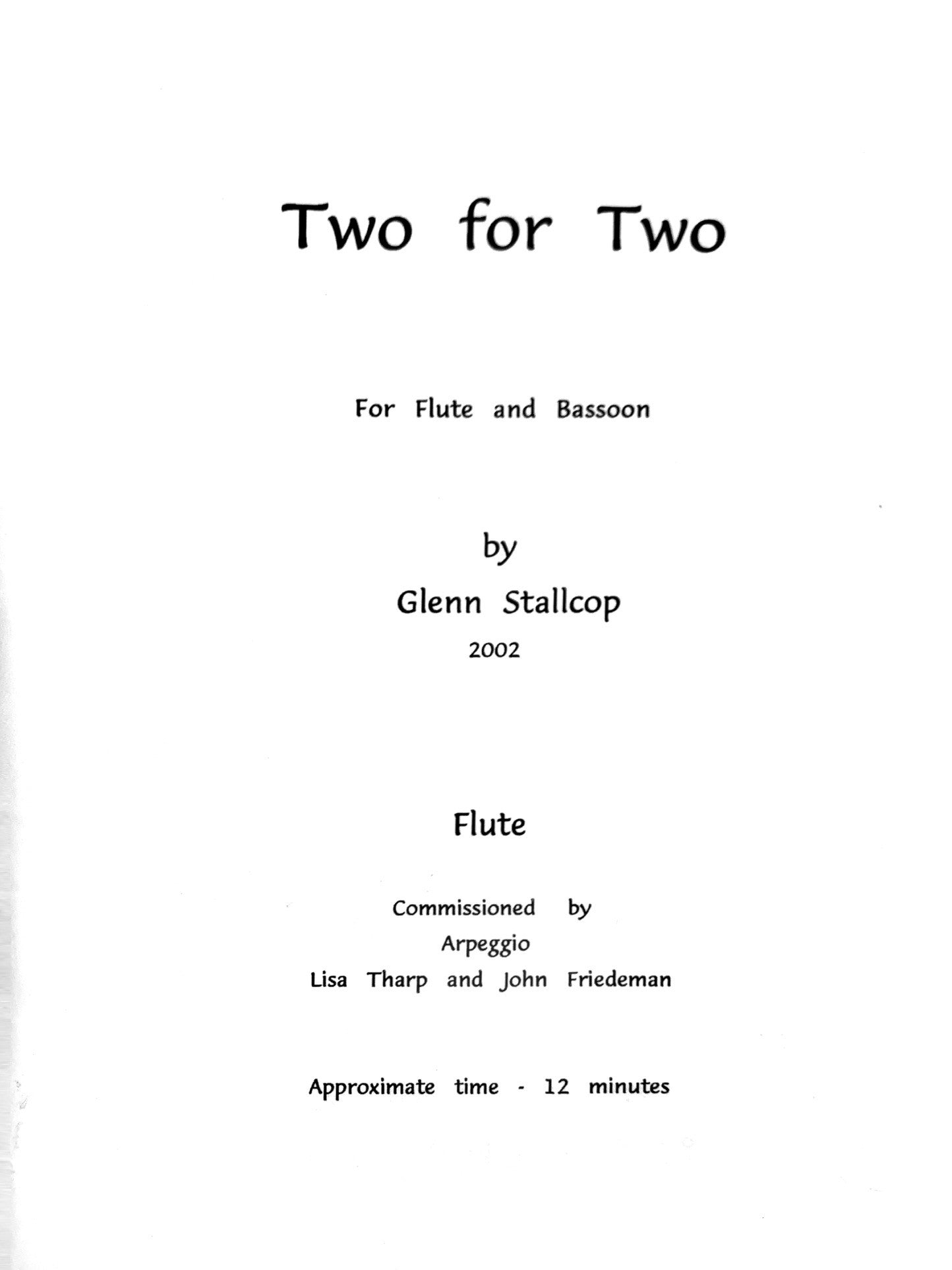 Stallcop, G :: Two for Two