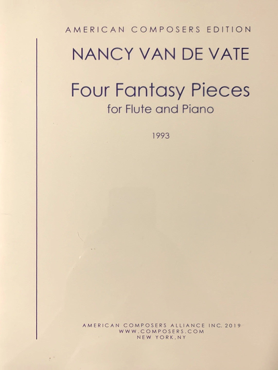 van de Vate, N :: Four Fantasy Pieces