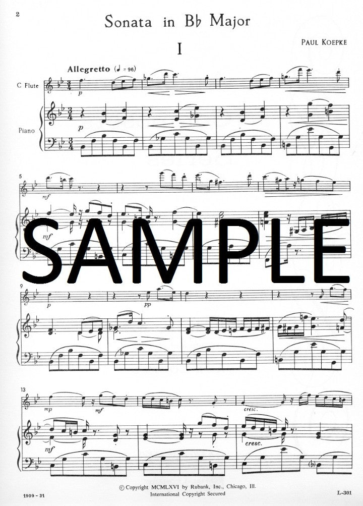 Koepke, P :: Sonata in B flat major