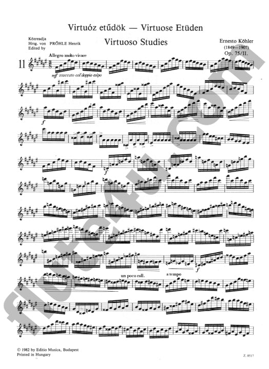 Kohler, E :: Virtuose Etuden op. 75 II [Virtuoso Studies op. 75 II]