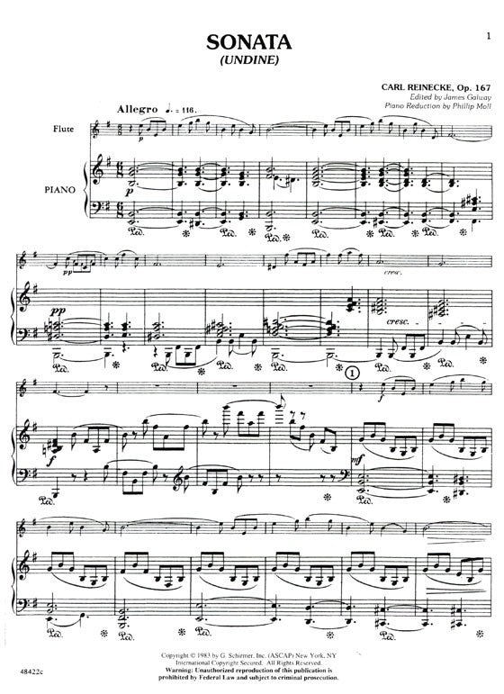 Reinecke, C :: Sonata (Undine) op. 167