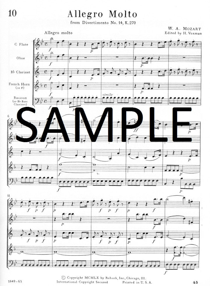 Various :: Ensemble Repertoire for Woodwind Quintet - Full Score