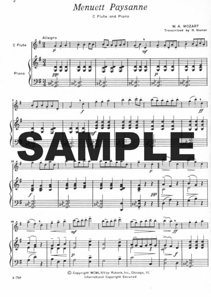 Mozart, WA :: Menuett Paysanne