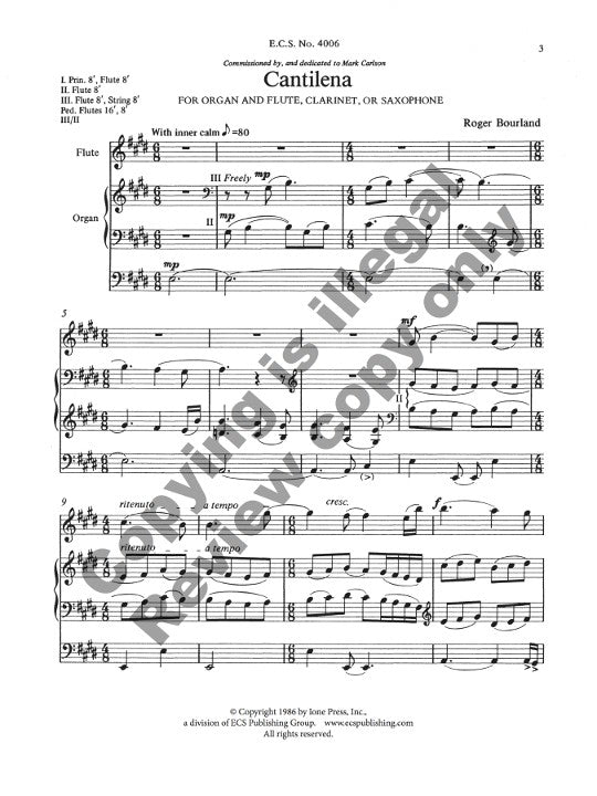 Bourland, R :: Cantilena