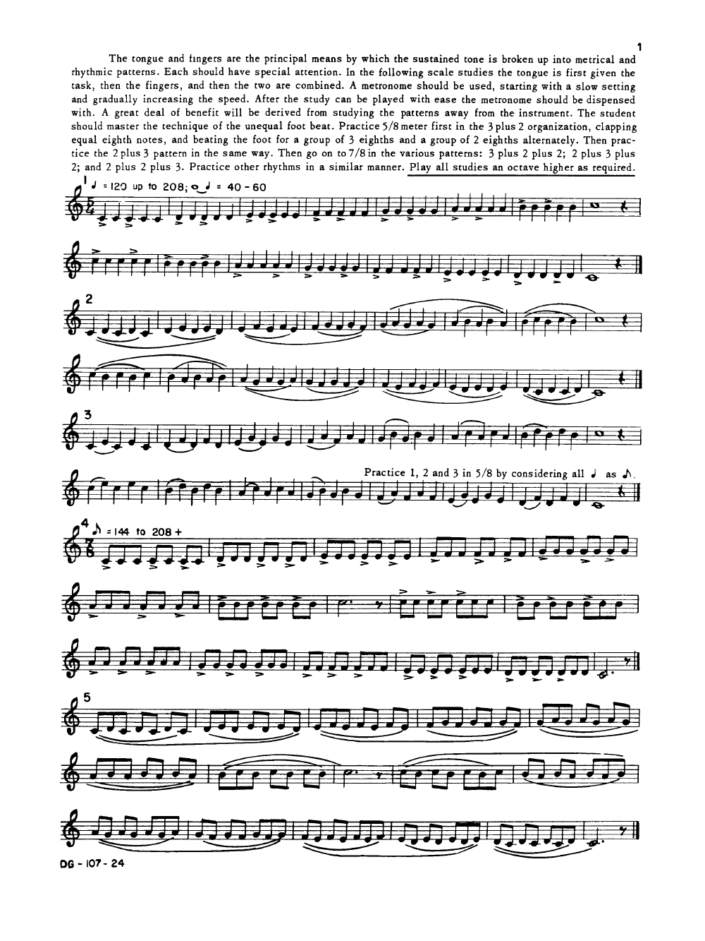 Gates, E :: Odd Meter Etudes for All Instruments in Treble Clef