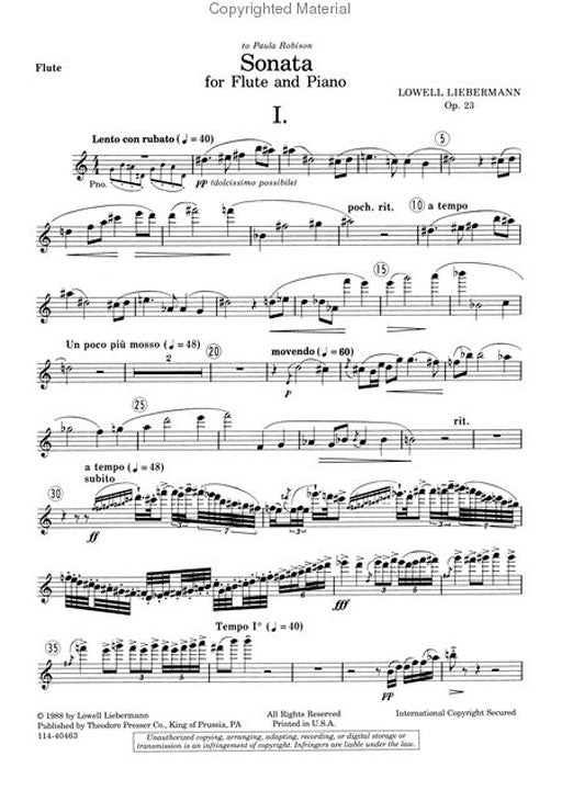Liebermann, L :: Sonata op. 23