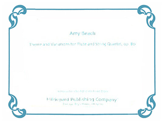 Beach, AC :: Theme and Variations for Flute and String Quartet, op. 80