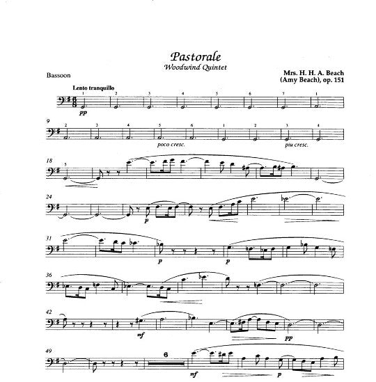 Beach, AC :: Pastorale, op. 151