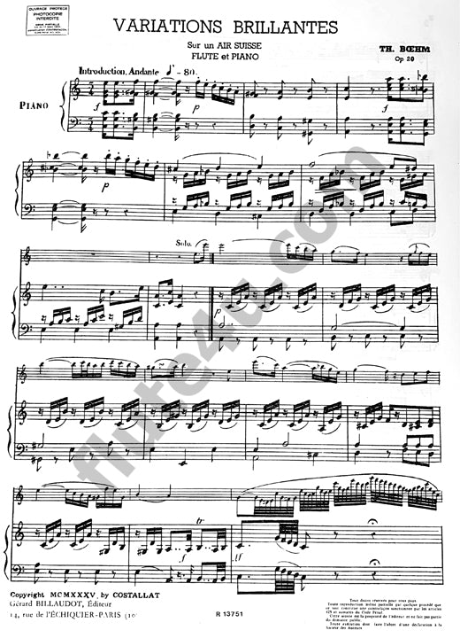 Boehm, T :: Air Suisse op. 20 [Swiss Air op. 20]