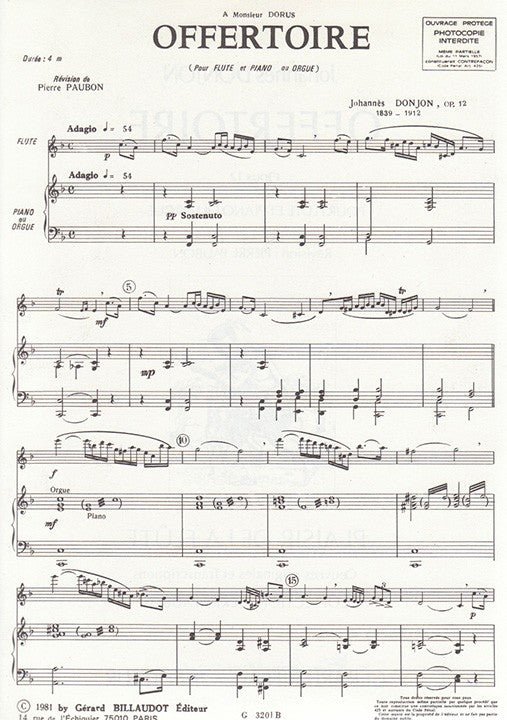 Donjon, J :: Offertoire Op. 12
