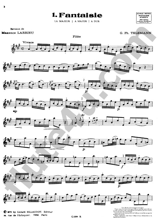 Telemann, GP :: 12 Fantaisies