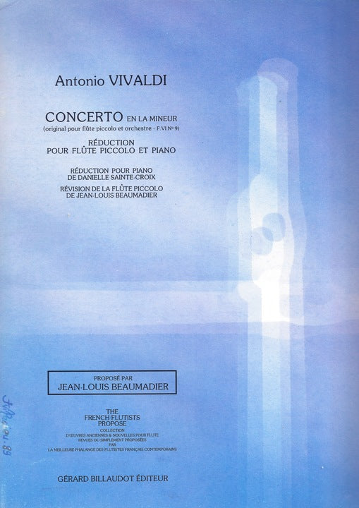 Vivaldi, A :: Concerto en La Mineur F VI No. 9 [Concerto in A minor F VI No. 9]