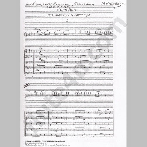 Weinberg, M :: Konzert Nr. 1 op. 75 (1961)
