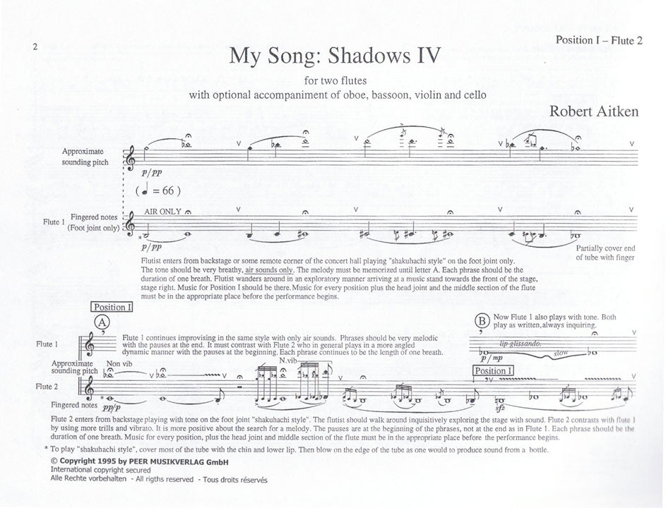 Aitken, R :: My Song: Shadows IV