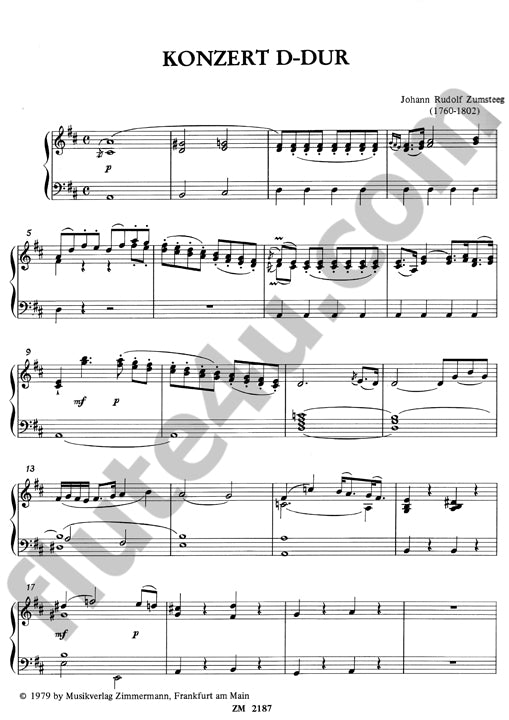 Zumsteeg, JR :: Konzert D-Dur [Concerto in D Major]